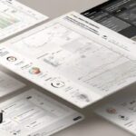 داشبورد معماری محتوا با نمودارهای داده، خوشه‌بندی معنایی و فلو UX برای اتصال سئو و تجربه کاربر.